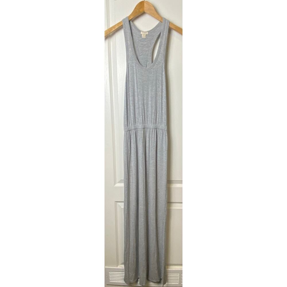 J. Crew Gray Jersey Knit Racerback Minimalist Maxi Tank Dress Women's Size XXS